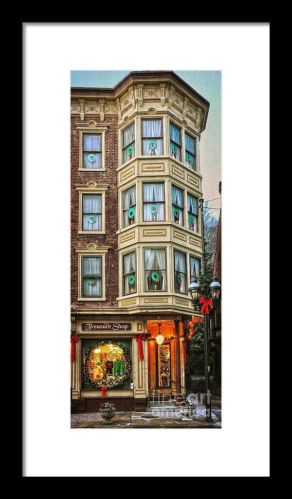 Christmas Framed Print featuring the photograph The Treasure Shop by Debra Fedchin