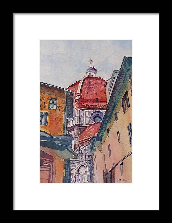 Duomo Framed Print featuring the painting The Ultimate Alley View by Jenny Armitage
