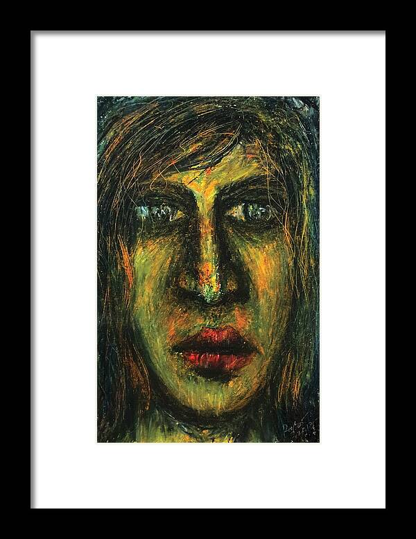 Portrait Framed Print featuring the pastel The Unseen - 7 by Rabi Khan