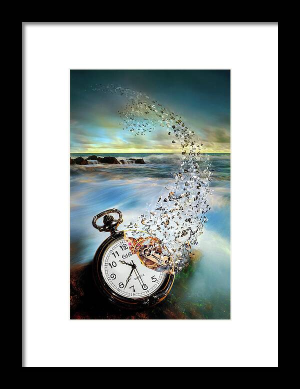 Time Framed Print featuring the photograph The Vanishing Time by Sandy Wijaya
