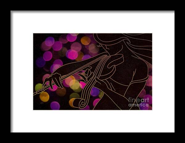 Violin Framed Print featuring the digital art The Violinist by Peter Awax