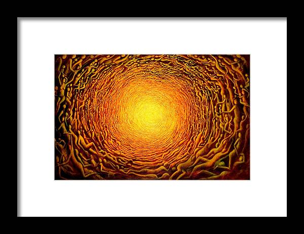  Vortex Framed Print featuring the painting The vortex 2 by Alan Kenny