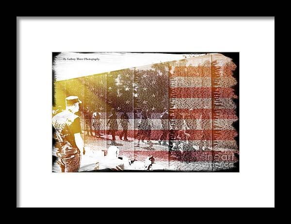 Honor Framed Print featuring the photograph The Wall by Tom Gari Gallery-Three-Photography