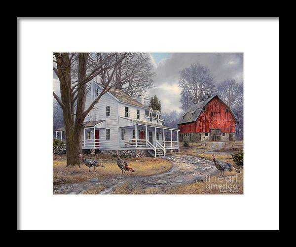 Turkey Framed Print featuring the painting The Way It Used to Be by Chuck Pinson