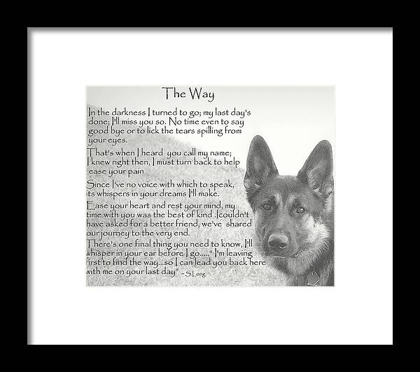 Quote Framed Print featuring the photograph The Way by Sue Long