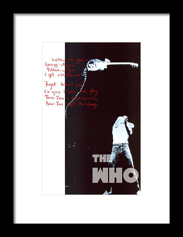 The Who Framed Print featuring the digital art The Who by Sean Parnell