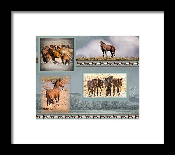 Horses Framed Print featuring the photograph The Wild Horses of Nevada by Janis Knight