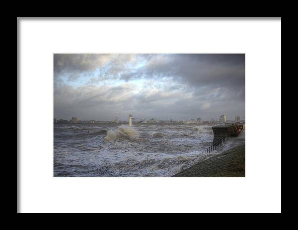 Lighthouse Framed Print featuring the photograph The Wild Mersey 2 by Spikey Mouse Photography