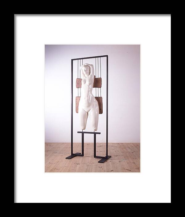 Sculpture Framed Print featuring the sculpture The woman in not a product 2 by Wilfried Senoner