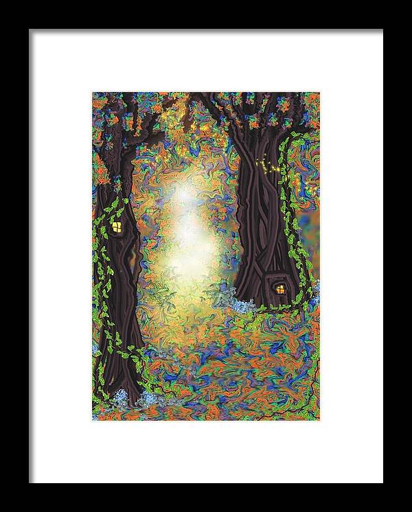 Trees Framed Print featuring the painting The Wood by Kelly Dallas