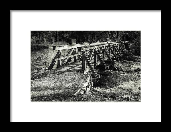 Amper Framed Print featuring the photograph The Wooden Bridge by Hannes Cmarits
