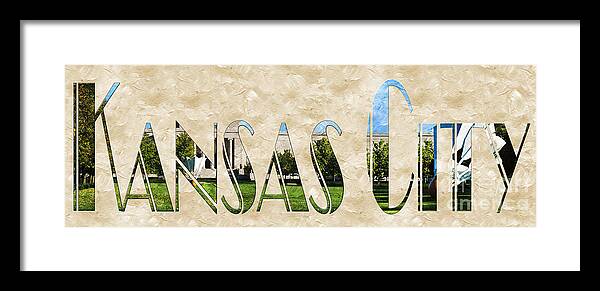 Andee Design Nelson Atkins Art Museum Framed Print featuring the photograph The Word is Kansas City by Andee Design