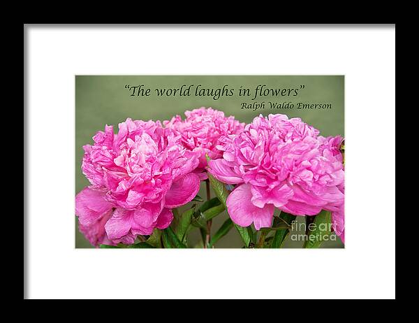 Bob And Nancy Kendrick Framed Print featuring the photograph The World Laughs in Flowers by Bob and Nancy Kendrick