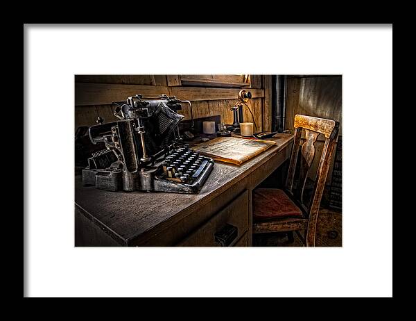 Appalachia Framed Print featuring the photograph The Writer's Desk by Debra and Dave Vanderlaan