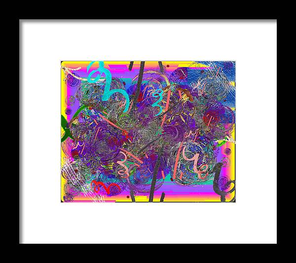 Writing Framed Print featuring the digital art The Writing On The Wall 25 by Tim Allen