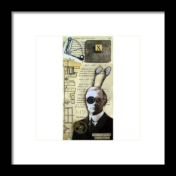  Framed Print featuring the painting The X Factor - Inventor by Linda Apple