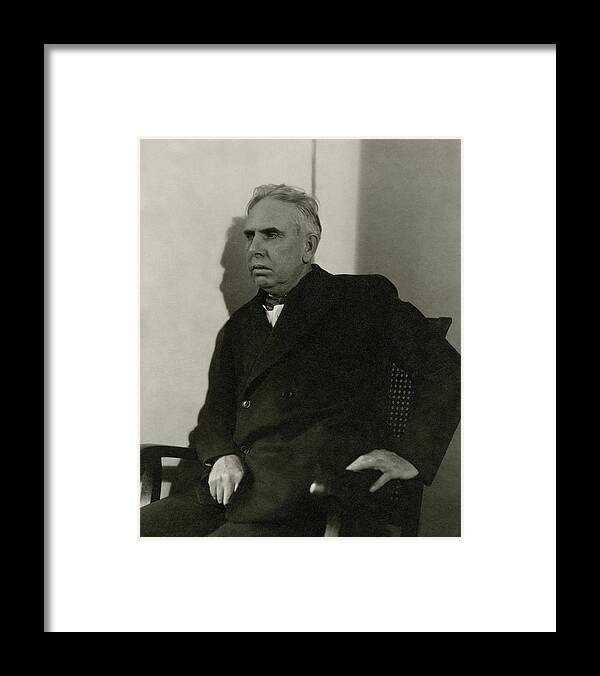 Literary Framed Print featuring the photograph Theodore Dreiser Sitting by Charles Sheeler