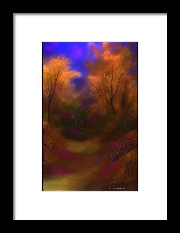 Landscape Framed Print featuring the painting There Are Times by Steven Lebron Langston