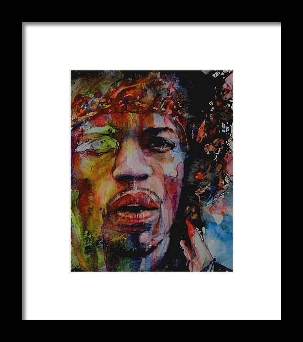 Hendrix Framed Print featuring the painting There Must Be Some Kind Of Way Out Of Here by Paul Lovering