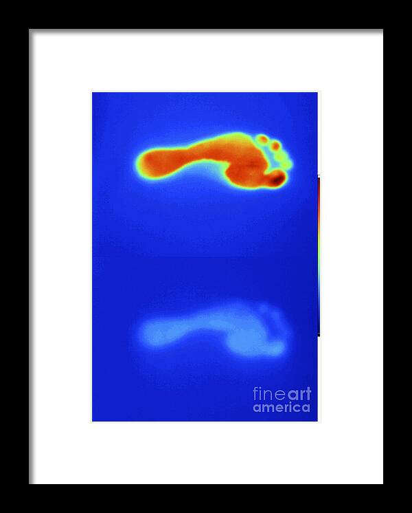 Digital Infrared Thermal Imaging Framed Print featuring the photograph Thermal Shadow Fading by GIPhotoStock