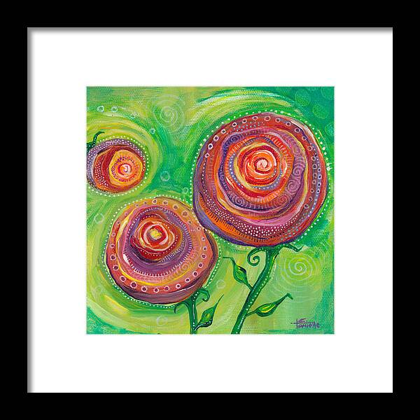 Roses Framed Print featuring the painting These Roses Are Forever by Tanielle Childers