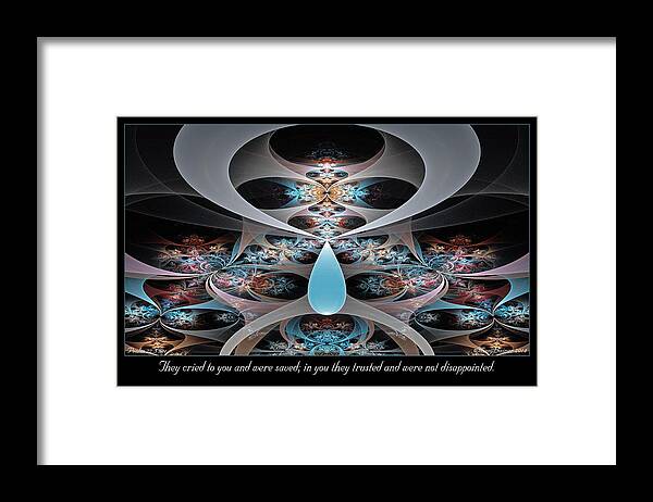Fractal Framed Print featuring the digital art They Cried To You by Missy Gainer