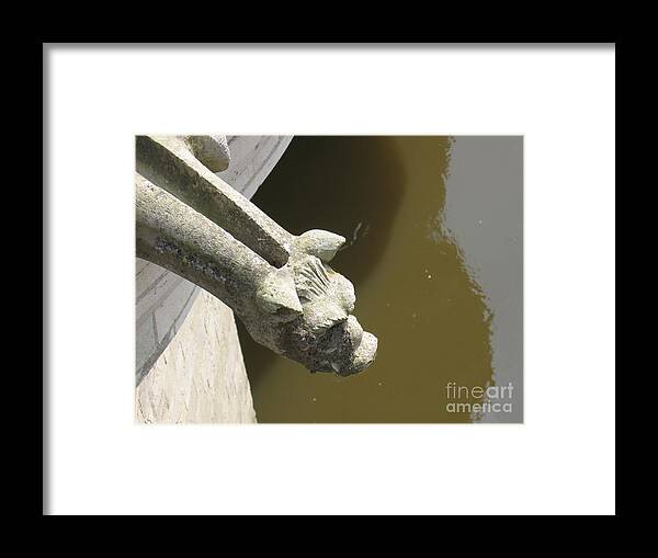 France Framed Print featuring the photograph Thirsty Gargoyle by HEVi FineArt