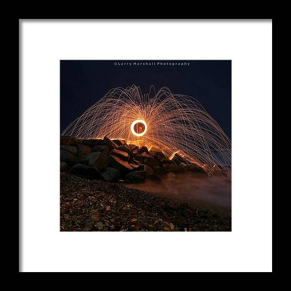  Framed Print featuring the photograph This Is A Shot Of Me Spinning Burning by Larry Marshall