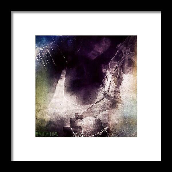 Bat Framed Print featuring the photograph #this_creepy_selfie #selfie #bat #skull by Lori Lynn Gager