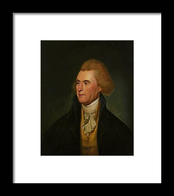 Thomas Jefferson Framed Print featuring the painting Thomas Jefferson by Charles Wilson Peale
