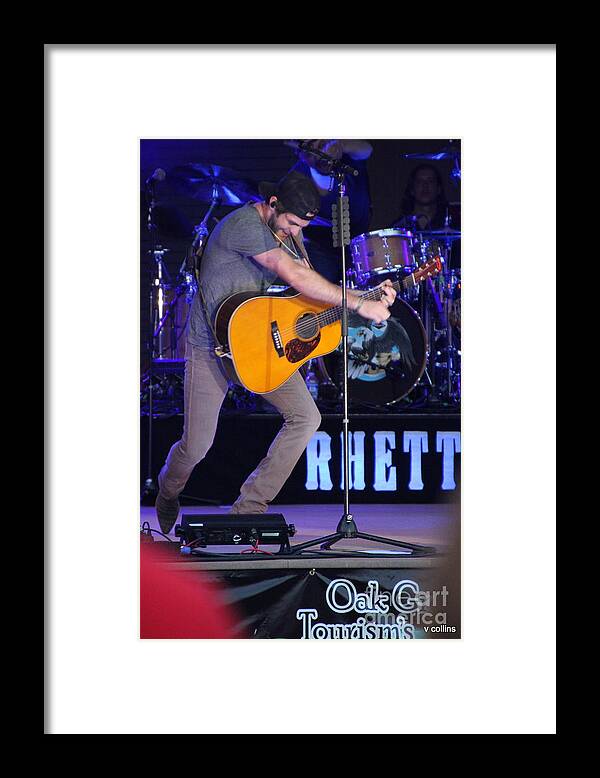 Thomas Rhett Akins Jr Framed Print featuring the photograph Thomas Rhett Country Music Concert 2014 by Valerie Collins