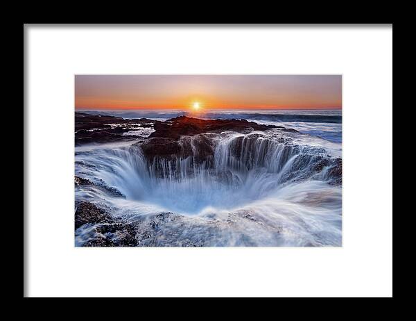 Coast Framed Print featuring the photograph Thors' Well by Miles Morgan