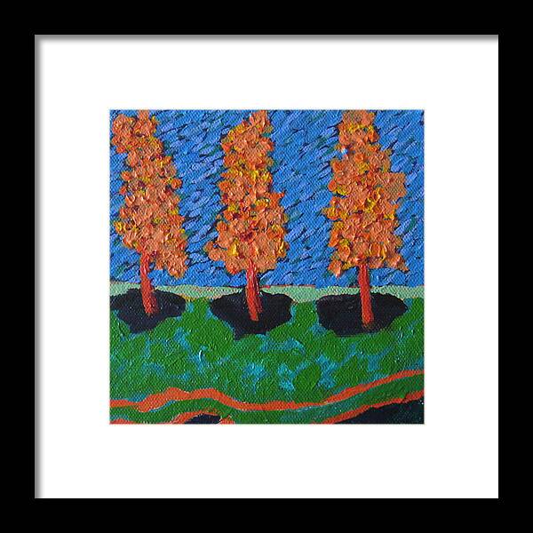 Magical Framed Print featuring the painting Those Trees I Always See 12 by Edy Ottesen