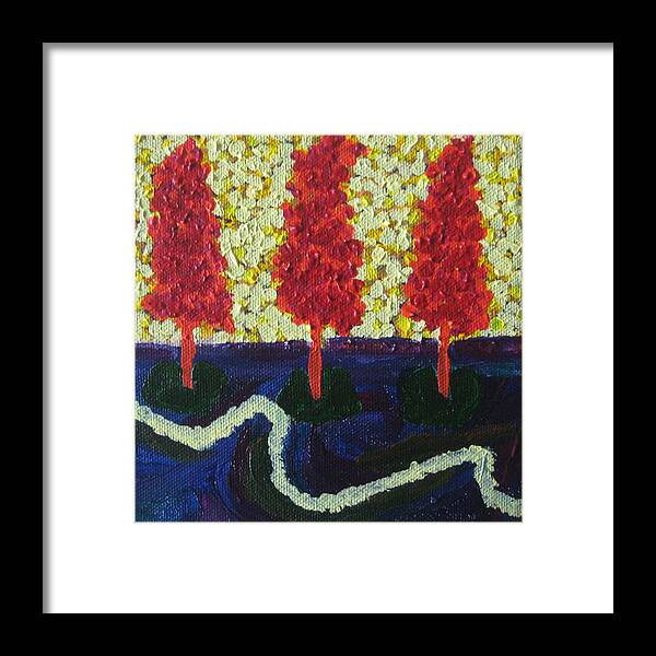 Magical Framed Print featuring the painting Those Trees I Always See 15 by Edy Ottesen