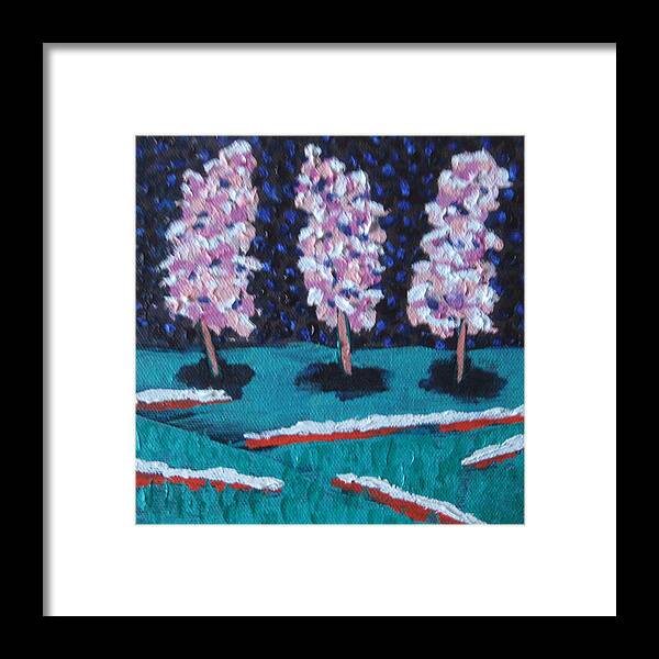 Whimsical Framed Print featuring the painting Those Trees I Always See 18 by Edy Ottesen