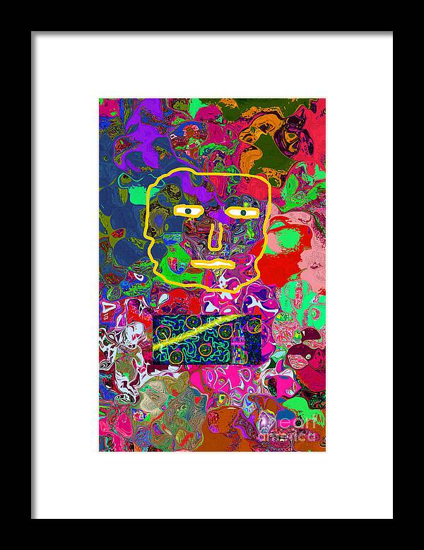 Copyright: Walter Paul Bebirian Framed Print featuring the digital art Thoughts Create Reality by Walter Paul Bebirian