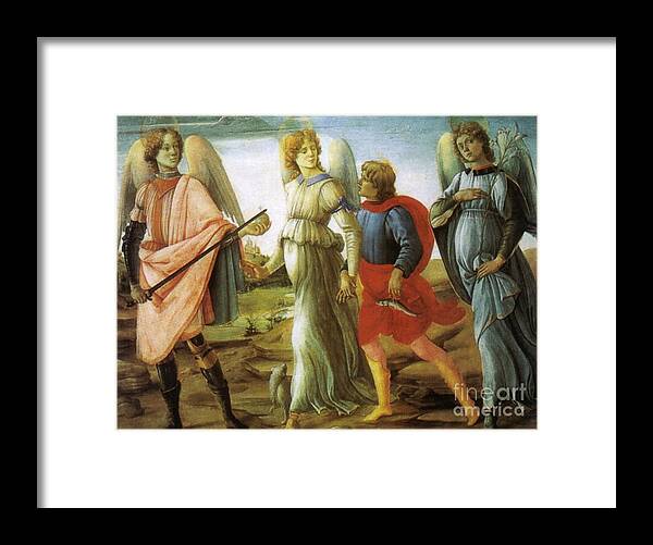 Gallery Framed Print featuring the painting Three Archangel by Matteo TOTARO