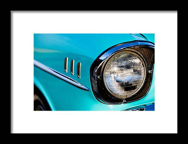 Automotive Framed Print featuring the photograph Three Stripes of Chrome by Melinda Ledsome