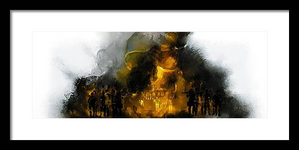 Ferguson Framed Print featuring the digital art Through the Fire by Howard Barry