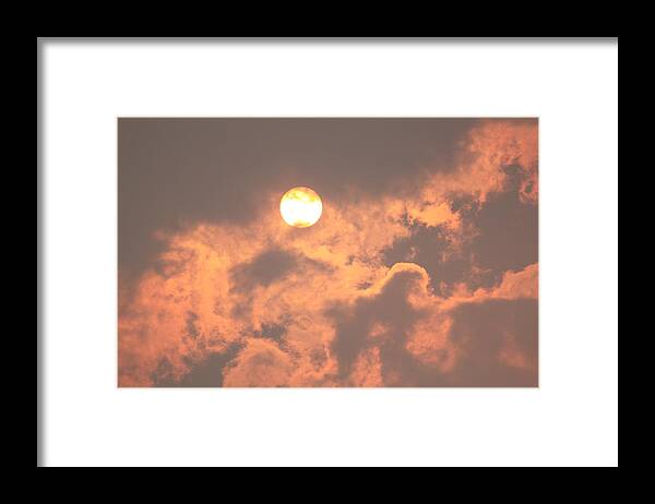 Sunset Framed Print featuring the photograph Through the Smoke by Melanie Lankford Photography