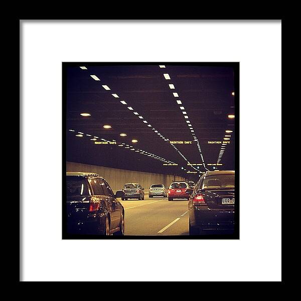Tunnel Framed Print featuring the photograph Through The #tunnel by Katie Ball
