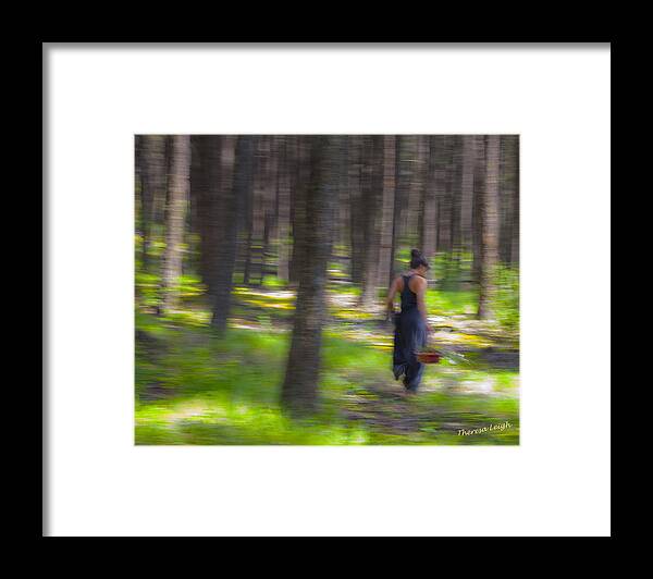 Impressionist Framed Print featuring the photograph Through The Woods 2 by Theresa Tahara
