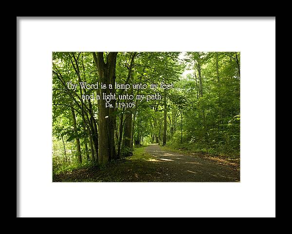 Thy Word Is A Lamp Unto My Feet Framed Print featuring the photograph Thy word is a lamp unto my feet by Denise Beverly