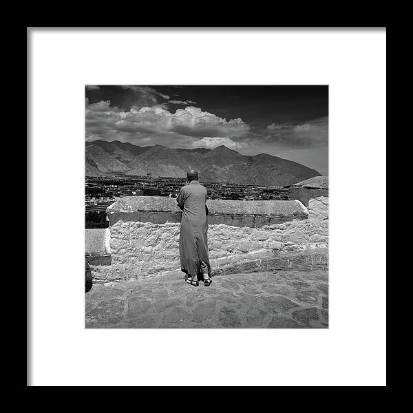 Chinese Culture Framed Print featuring the photograph Tibetan Monk by By Ak Wong