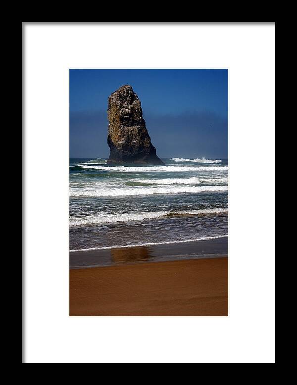 Oregon Coast Framed Print featuring the photograph Tidal Monument by Mamie Gunning