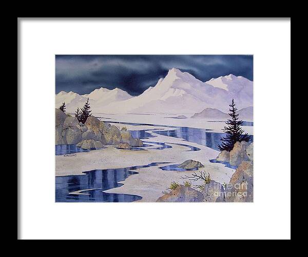 Tidal Patterns Iv Framed Print featuring the painting Tidal Patterns IV by Teresa Ascone