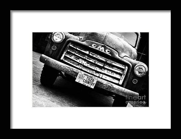 Black & White Framed Print featuring the photograph Tiger Country - BW by Scott Pellegrin