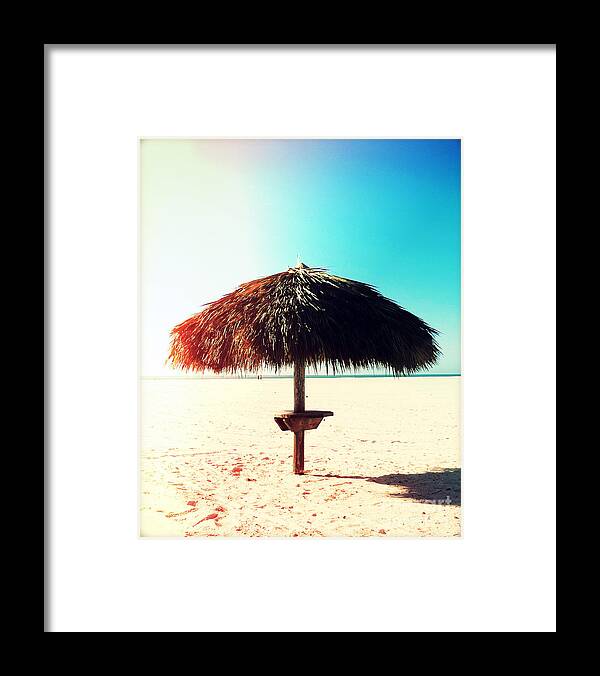 Florida Framed Print featuring the photograph Tiki Hut Photography Light Leaks1 by Chris Andruskiewicz