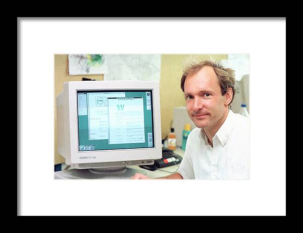 Tim Berners-lee Framed Print featuring the photograph Tim Berners-lee by Cern