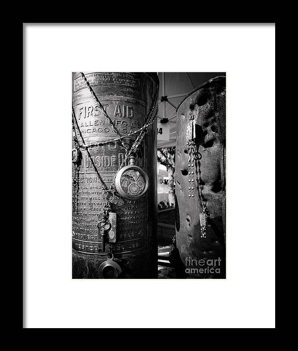Metal Framed Print featuring the photograph Time Between The Metal by Fei A